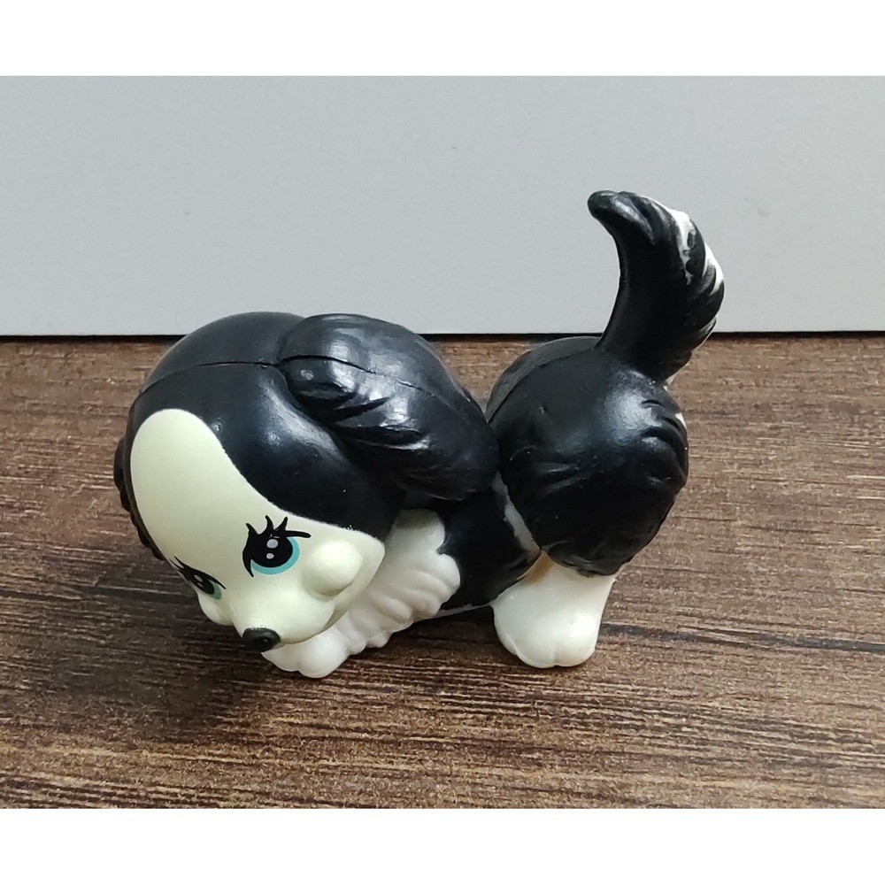 Littlest Pet Shop 1992 Black Cocker Spaniel Puppy Bobble Dog A19